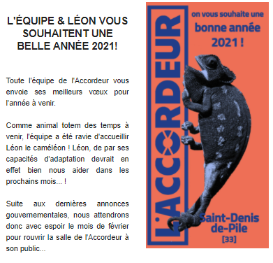 Consultez la newsletter Janvier 2021