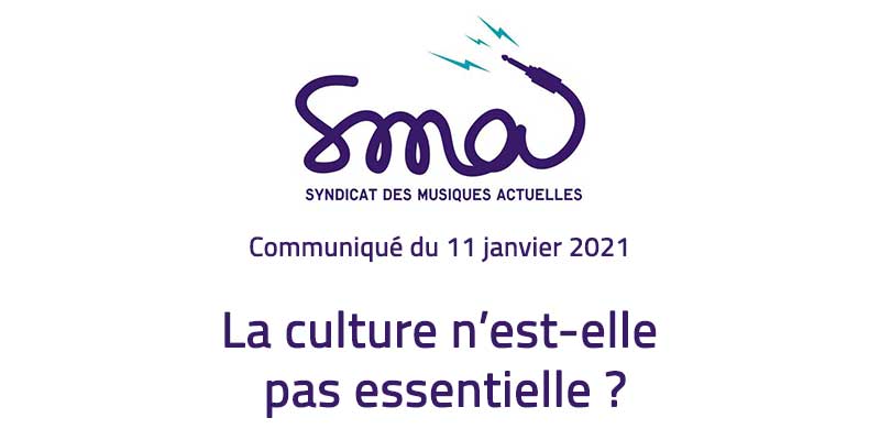 Communiqué SMA – La culture n’est-elle pas essentielle ?