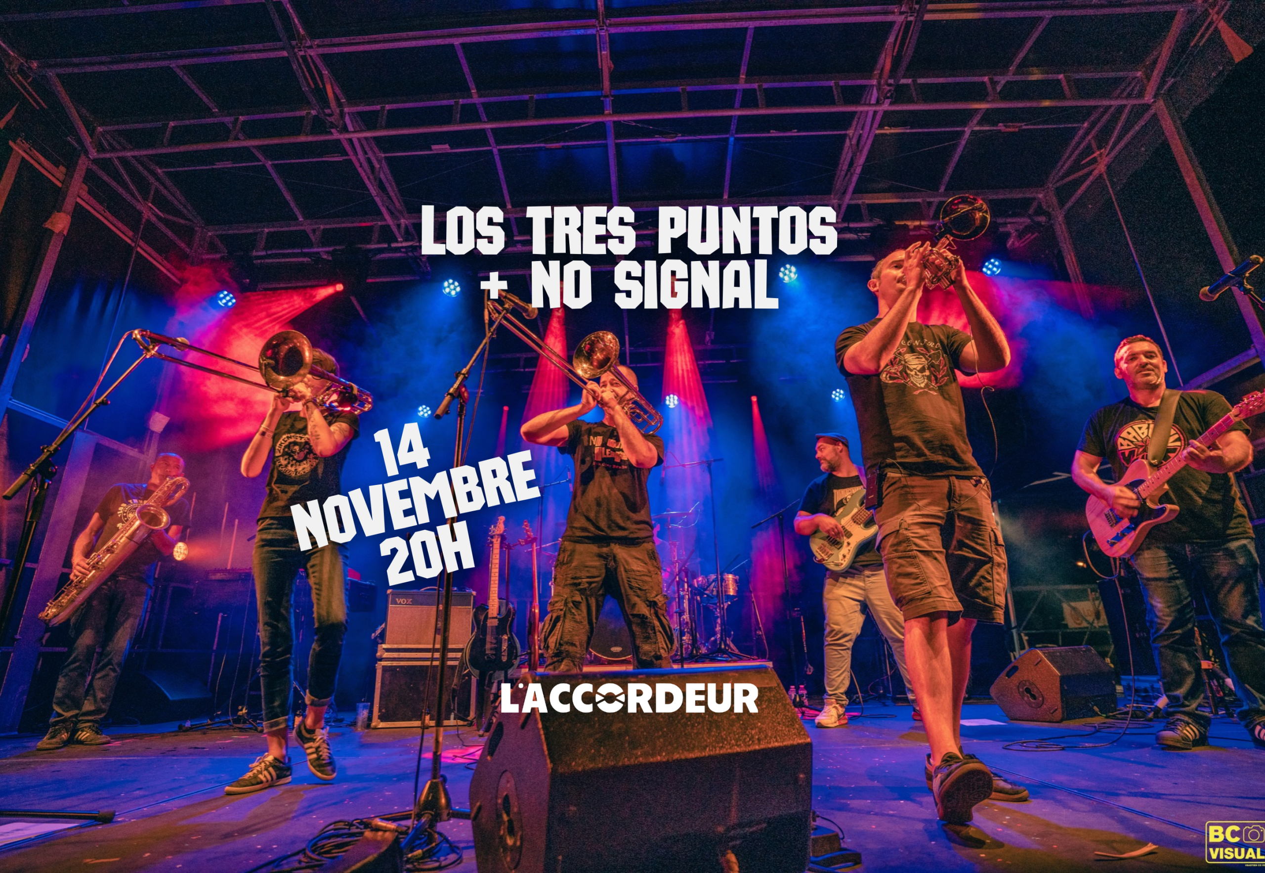 LOS TRES PUNTOS + NO SIGNAL en concert à L'Accordeur le 14 novembre 2026 à 20h.